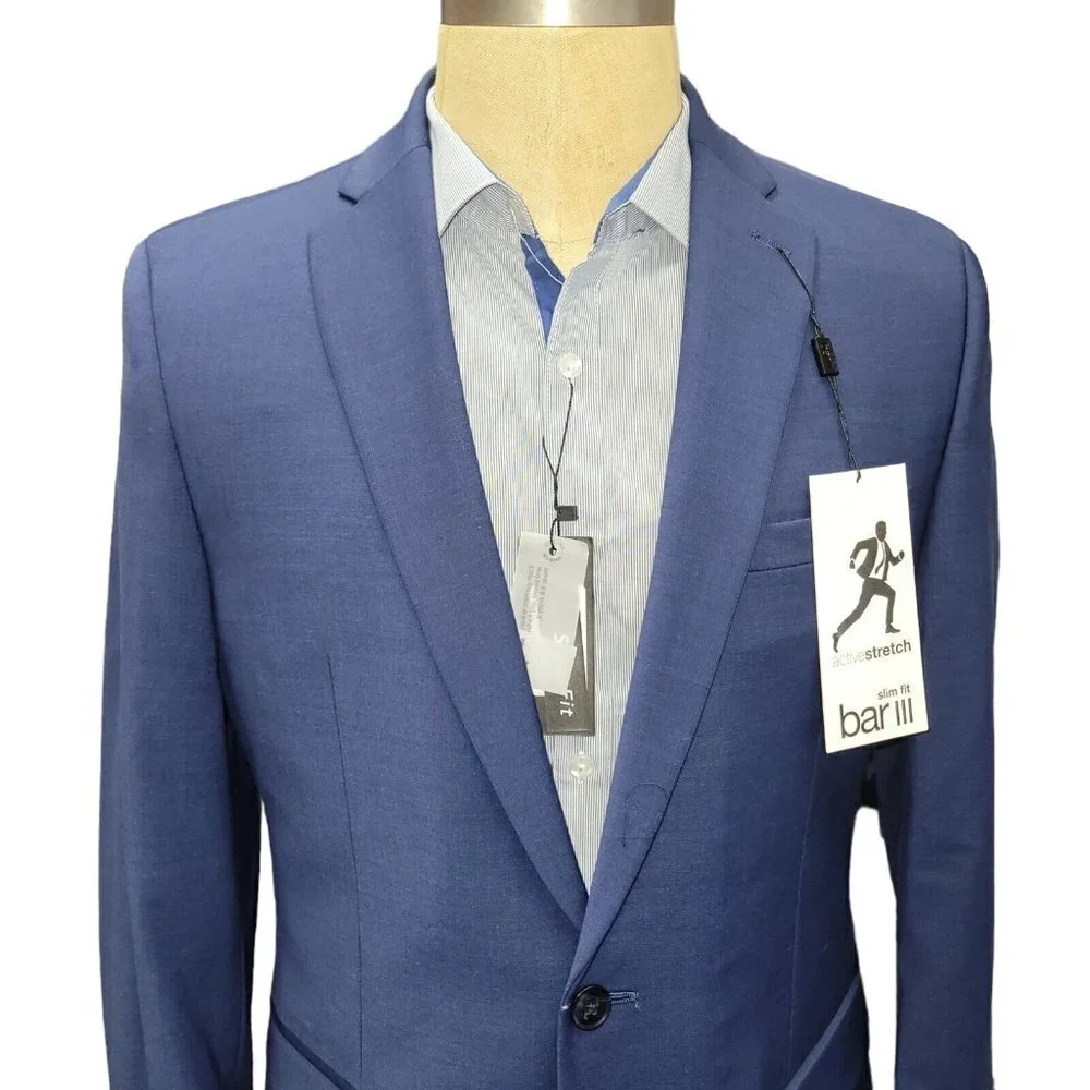 Bar III Slim Fit Active Stretch Jacket. Size 40R.  NWT $425